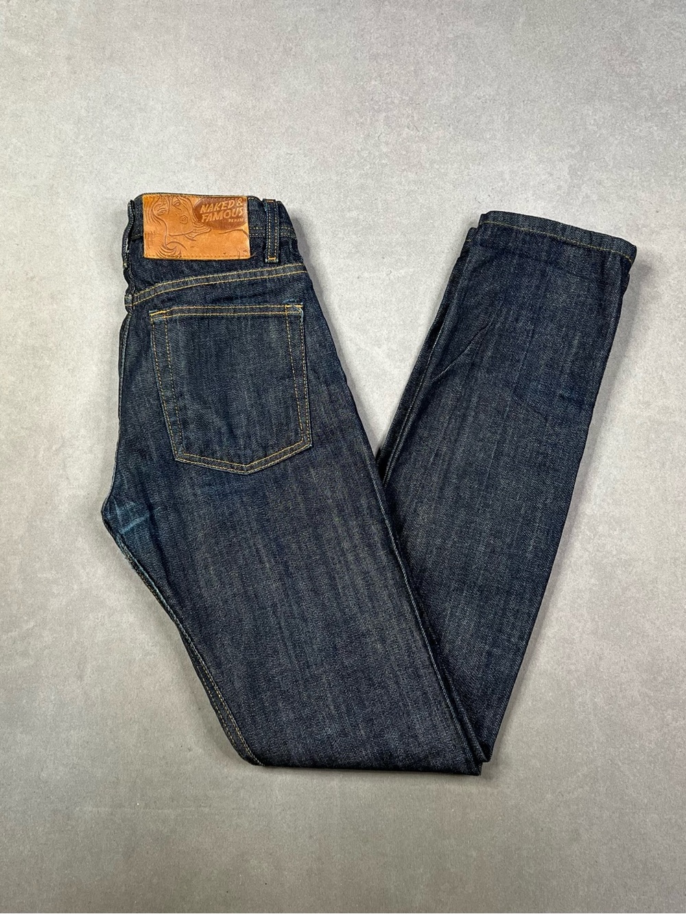 Naked & Famous Denim Dark Indigo Slim Straight Jeans